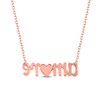Amore Necklace 1/10 ct tw Diamonds 10K Rose Gold 18.5"