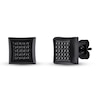 Thumbnail Image 1 of Men's Black Diamond Earrings 1/4 ct tw Stainless Steel