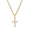 Thumbnail Image 0 of Diamond Cross Necklace 1/15 ct tw Round-cut 10K Yellow Gold