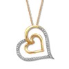 Diamond Heart Necklace 1/10 ct tw Round-cut 10K Yellow Gold