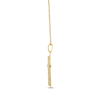 Thumbnail Image 2 of Diamond Cross Necklace 1/4 ct tw Round-cut 10K Yellow Gold 18&quot;