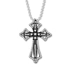 Thumbnail Image 0 of Diamond Cross Necklace 3/8 ct tw Round-cut Sterling Silver 18"