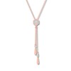 Thumbnail Image 0 of Diamond Geometric Lariat Necklace 1/8 ct tw 10K Rose Gold 18"