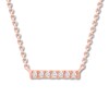 Thumbnail Image 0 of Diamond Bar Necklace 1/20 ct tw Round-cut 10K Rose Gold 19"