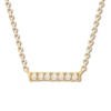 Thumbnail Image 1 of Diamond Bar Necklace 1/20 ct tw Round-cut 10K Yellow Gold 19&quot;