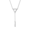 Thumbnail Image 0 of Diamond Triangle Lariat Necklace 1/6 ct tw Sterling Silver 18"