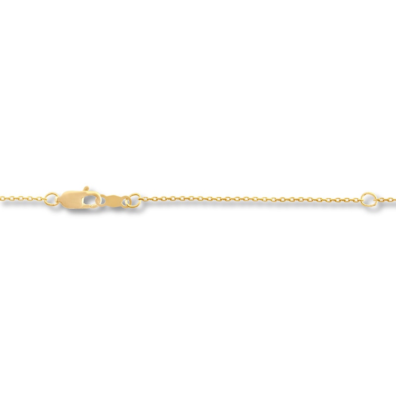 Diamond Heart Necklace 1/15 ct tw Round-cut 10K Yellow Gold 18"