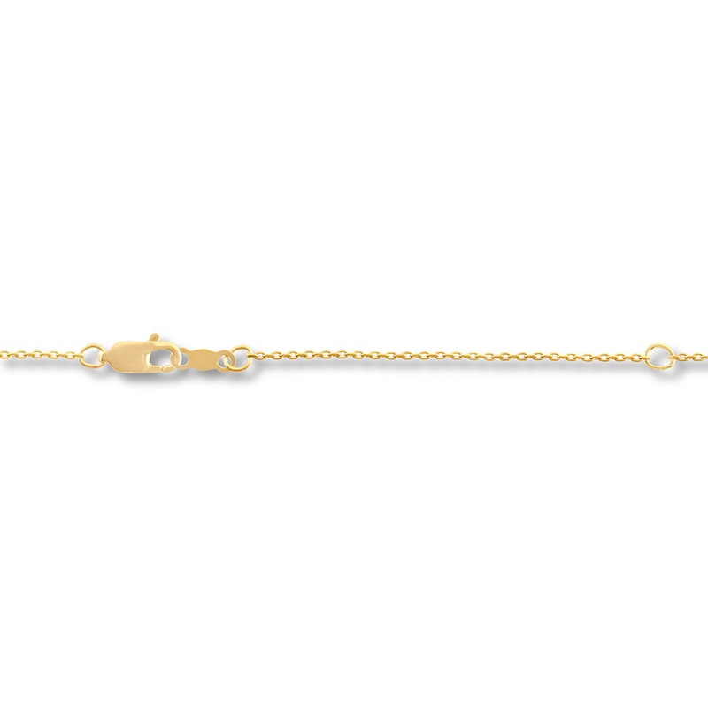 Main Image 3 of Diamond Heart Necklace 1/15 ct tw Round-cut 10K Yellow Gold 18&quot;