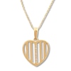 Thumbnail Image 3 of Diamond Heart Necklace 1/15 ct tw Round-cut 10K Yellow Gold 18"