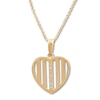 Thumbnail Image 4 of Diamond Heart Necklace 1/15 ct tw Round-cut 10K Yellow Gold 18&quot;