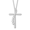 Thumbnail Image 0 of Diamond Cross Necklace 1/3 ct tw Round-cut 10K White Gold