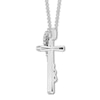 Thumbnail Image 3 of Diamond Cross Necklace 1/3 ct tw Round-cut 10K White Gold