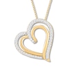 Thumbnail Image 0 of Diamond Heart Necklace 1/6 ct tw Round-cut 10K Yellow Gold 18"