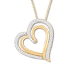 Thumbnail Image 1 of Diamond Heart Necklace 1/6 ct tw Round-cut 10K Yellow Gold 18&quot;