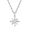Thumbnail Image 0 of Diamond Star Necklace 1/10 Carat Round-cut Sterling Silver 20"