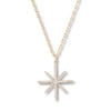 Diamond Star Necklace 1/2 ct tw Round-cut 10K Yellow Gold 20