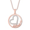 Thumbnail Image 1 of Madre Heart Necklace 1/20 ct tw Diamonds 10K Rose Gold 19&quot;