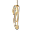 Diamond Heart Necklace 1/2 ct tw Round & Baguette 10K Yellow Gold