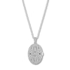 Thumbnail Image 1 of Diamond Floral Locket Necklace 1/4 ct tw Sterling Silver