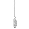 Thumbnail Image 2 of Diamond Floral Locket Necklace 1/4 ct tw Sterling Silver