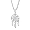 Thumbnail Image 1 of Dream Catcher Necklace 1/20 ct tw Diamonds Sterling Silver 18&quot;