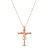 Thumbnail Image 3 of Le Vian Diamond Cross Necklace 1/2 ct tw 14K Strawberry Gold 18&quot;