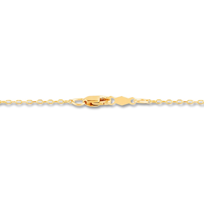 Main Image 3 of Diamond Cross Necklace 1/20 ct tw Round-cut 10K Yellow Gold