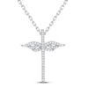 Thumbnail Image 0 of Diamond Angel Wing Cross Necklace 1/10 ct tw Sterling Silver