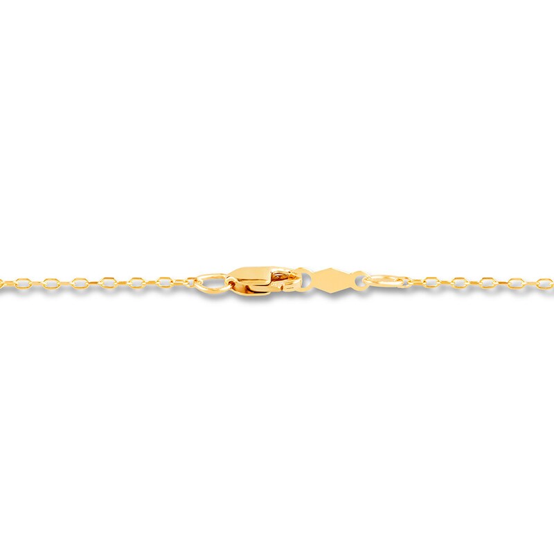 Main Image 3 of Diamond Cross Necklace 3/8 ct tw Round & Baguette 10K Yellow Gold