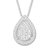 Thumbnail Image 0 of Diamond Teardrop Necklace 1/4 ct tw Round-cut 10K White Gold 18"
