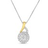 Thumbnail Image 1 of Diamond Necklace 1/4 ct tw Round-cut 10K Two-Tone Gold 18"