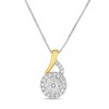 Thumbnail Image 0 of Diamond Necklace 1/4 ct tw Round-cut 10K Two-Tone Gold 18"