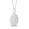 Thumbnail Image 2 of Diamond Necklace 1 ct tw Round-cut 14K White Gold 18&quot;