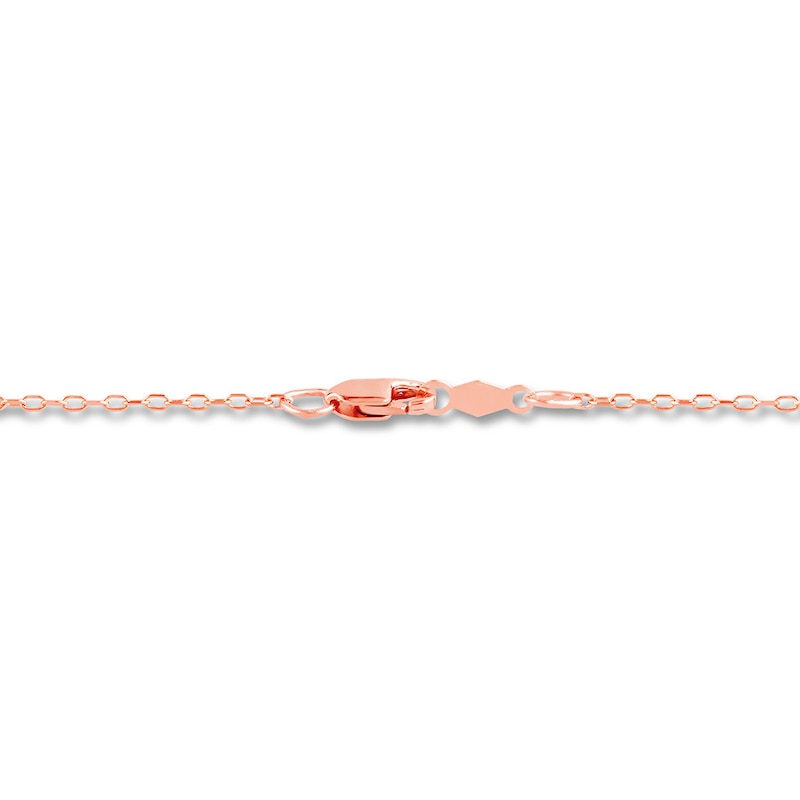 Main Image 3 of Cross Heart Necklace 1/8 ct tw Diamonds 10K Rose Gold