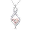Thumbnail Image 1 of Diamond Necklace 1/15 ct tw Sterling Silver & 10K Rose Gold 18&quot;