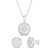 Thumbnail Image 1 of Diamond Pendant & Earrings Set 1/8 ct tw 10K White Gold