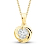 Thumbnail Image 0 of Center of Me Diamond Necklace 1/4 ct tw 10K Yellow Gold 18"