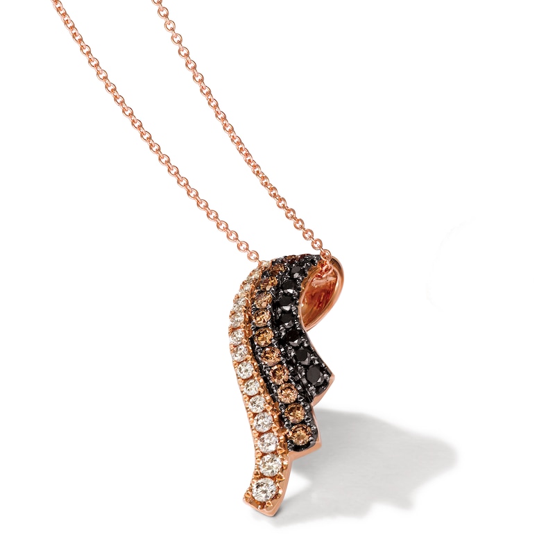 Main Image 1 of Le Vian Diamond Necklace 5/8 ct tw 14K Strawberry Gold
