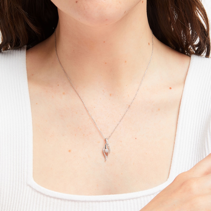 Main Image 2 of Diamond Necklace 1/4 ct tw Sterling Silver 18&quot;
