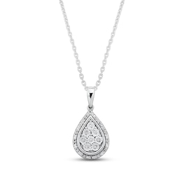 Diamond Necklace 1/10 ct tw Sterling Silver 18"