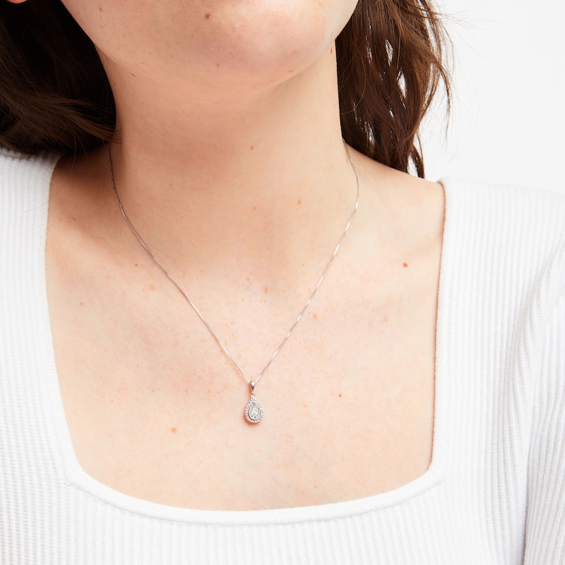 Main Image 2 of Diamond Necklace 1/10 ct tw Sterling Silver 18&quot;