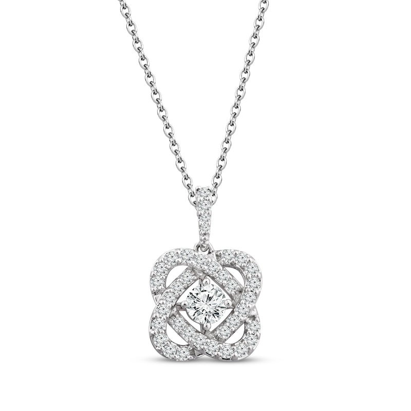 0.75 CtRound Single Diamond Necklace In 14K Rose Gold - Fascinating  Diamonds