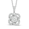Thumbnail Image 0 of Center of Me Diamond Necklace 1/2 ct tw 10K White Gold 18"