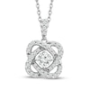 Thumbnail Image 1 of Center of Me Diamond Necklace 1/2 ct tw 10K White Gold 18&quot;