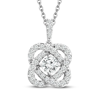 Center of Me Diamond Necklace 1-1/2 ct tw 14K White Gold | Kay