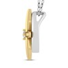 True North Diamond Star Necklace 1/15 ct tw 10K Yellow Gold/Sterling Silver 16"