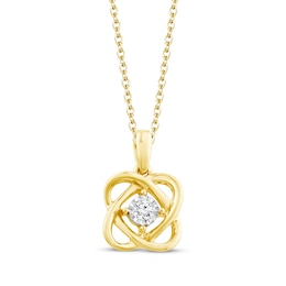 Center of Me Diamond Necklace 1/20 ct tw 10K Yellow Gold 18&quot;