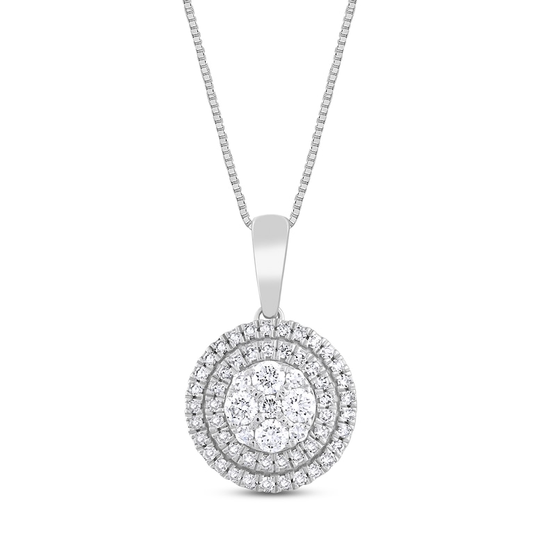 Diamond Necklace 3/8 ct tw 10K White Gold 18"