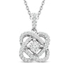 Thumbnail Image 0 of Center of Me Diamond Necklace 1/10 ct tw Sterling Silver 18"