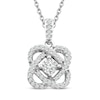 Thumbnail Image 1 of Center of Me Diamond Necklace 1/10 ct tw Sterling Silver 18&quot;